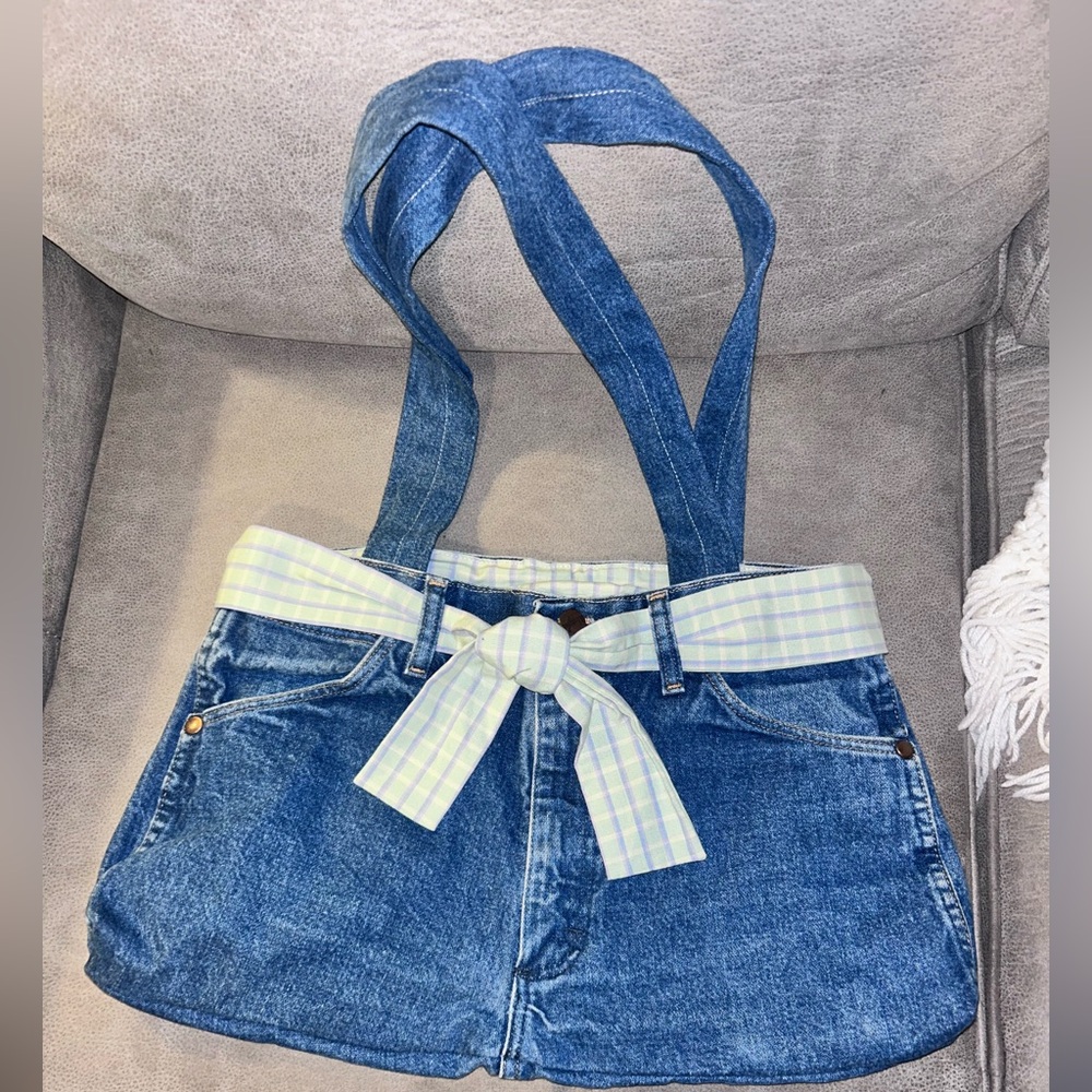 Handmade upcycled denim purse from wrangler western boho PURSE-SALE was $60 p2